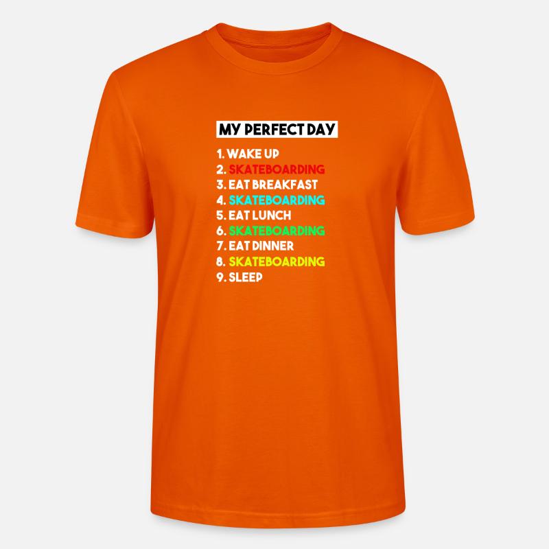 Mein perfektes Skateboard-Routine-Design - Stanley/Stella Unisex Bio-T-Shirt CRAFTER - Tieforange