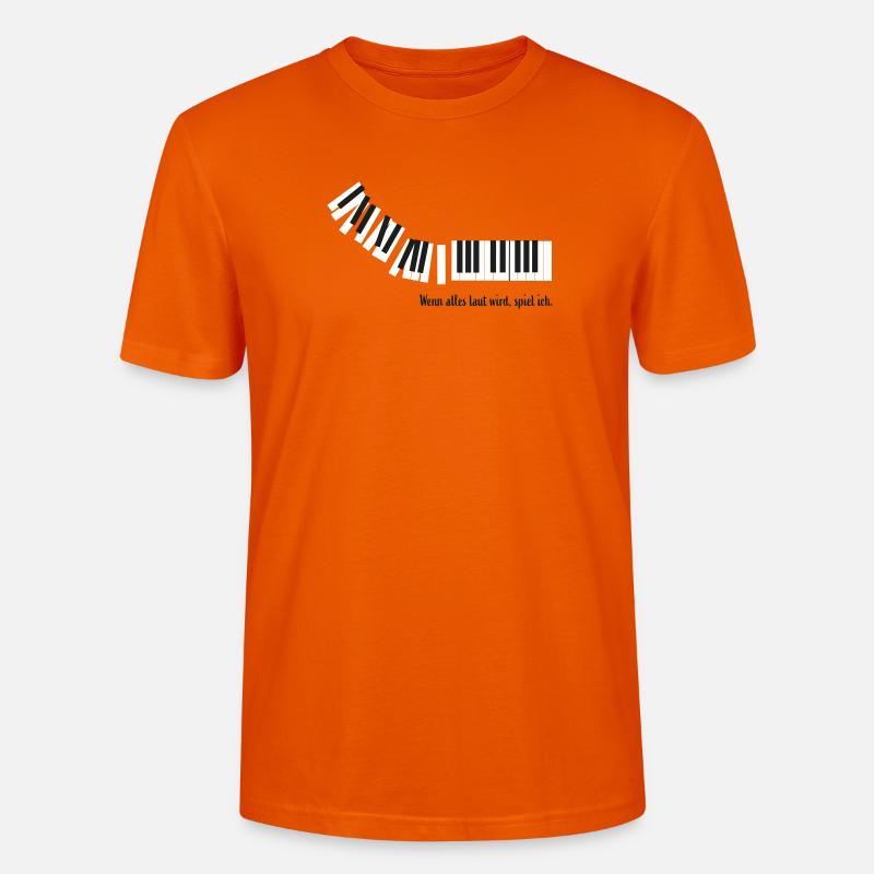 Wenn alles laut wird, spiel ich. - Stanley/Stella Unisex Bio-T-Shirt CRAFTER - Tieforange