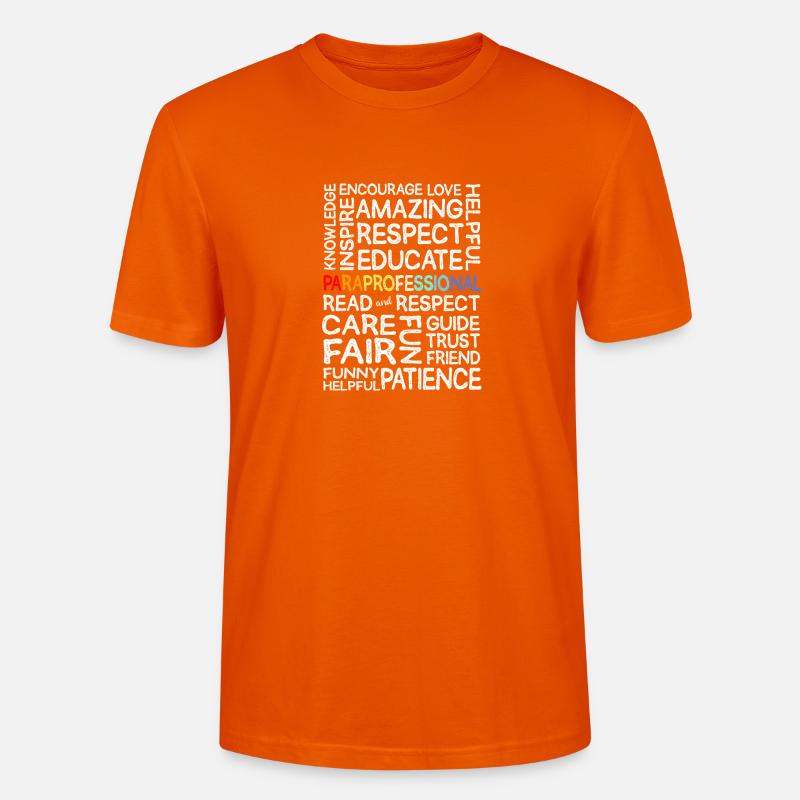 Paraprofessional Paraeducator Lehrerassistent - Stanley/Stella Unisex Bio-T-Shirt CRAFTER - Tieforange