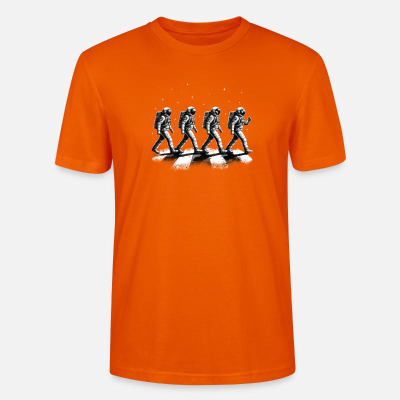 Exploration spatiale des astronautes marchants - T-shirt bio CRAFTER Stanley Stella Unisexe - orange profond
