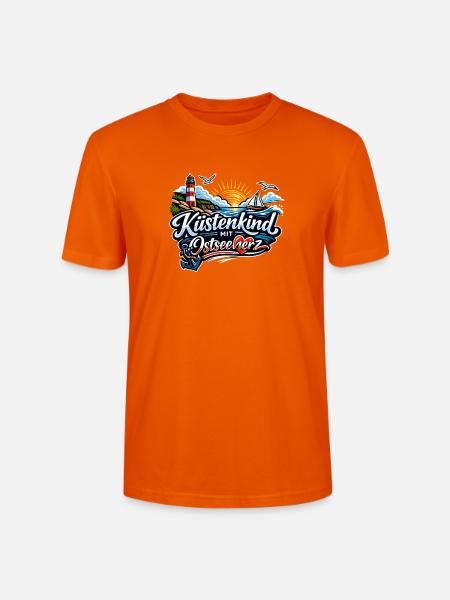 Küstenkind Ostseeherz Design - Stanley/Stella Unisex Bio-T-Shirt CRAFTER - Tieforange