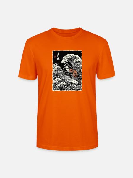Ukiyo-e Baby Monkey Punch - Stanley/Stella Unisex Bio-T-Shirt CRAFTER - Tieforange