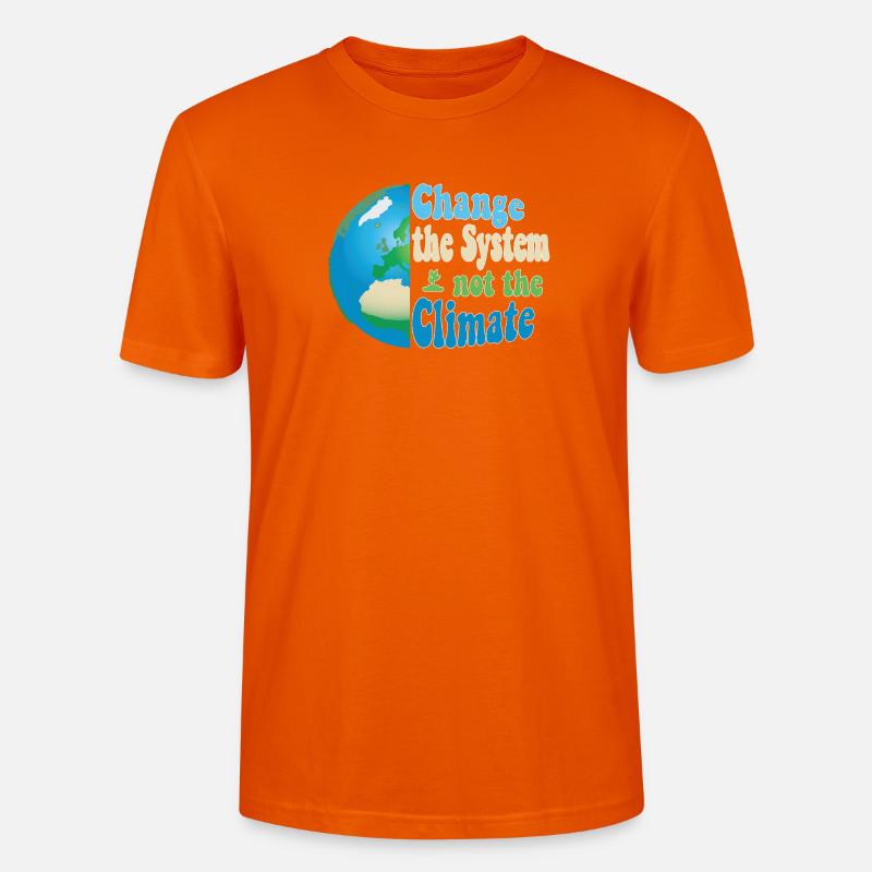 Changer le système, pas le climat - T-shirt bio CRAFTER Stanley Stella Unisexe - orange profond