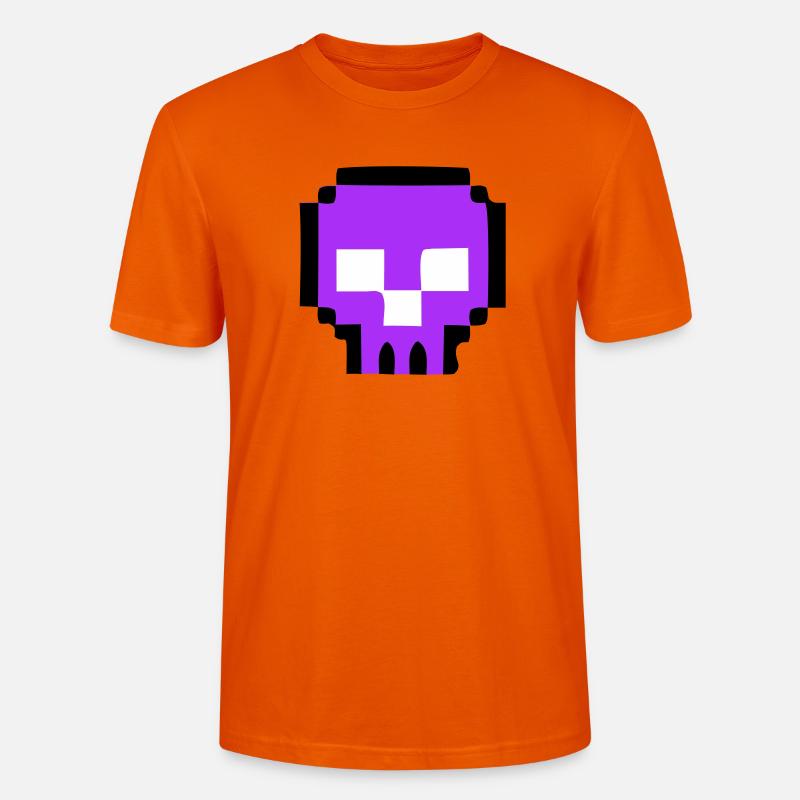 Fin du jeu de Pixel Skull - T-shirt bio CRAFTER Stanley Stella Unisexe - orange profond