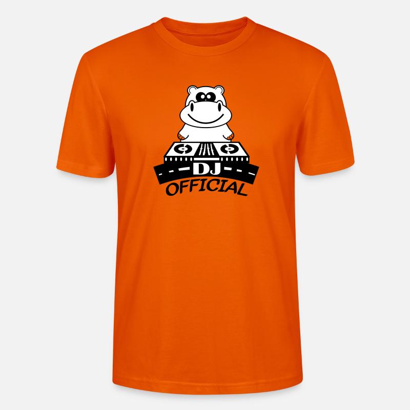 hippo_dj_design2 - Stanley/Stella Unisex Bio-T-Shirt CRAFTER - Tieforange