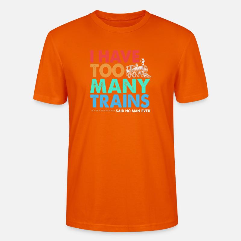 Model Railway Model Making Model Maker - Stanley/Stella CRAFTER Unisex Organic T-Shirt - bright orange