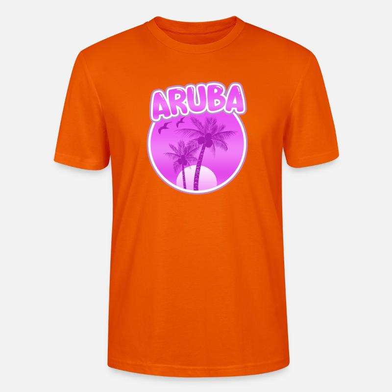 Aruba comme plage - T-shirt bio CRAFTER Stanley Stella Unisexe - orange profond
