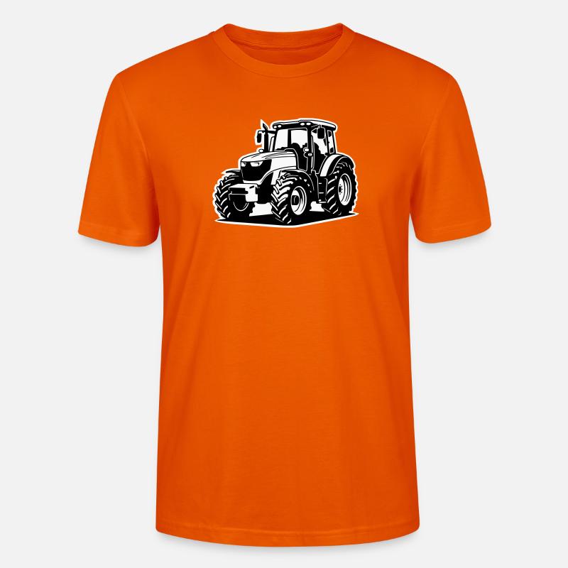 Traktor / Trecker / Schlepper (2-farbig) - Stanley/Stella Unisex Bio-T-Shirt CRAFTER - Tieforange