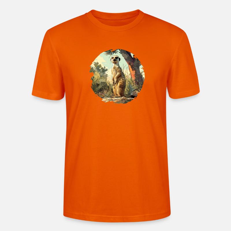 Suricate Erdmännchen - T-shirt bio CRAFTER Stanley Stella Unisexe - orange profond