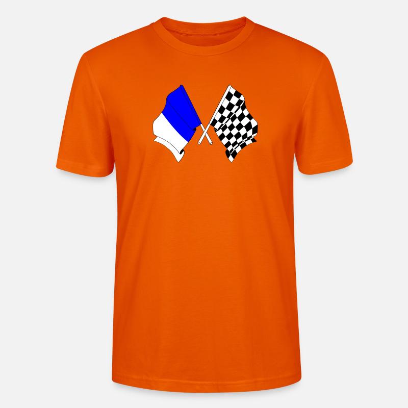 Drapeaux de course de Spa - T-shirt bio CRAFTER Stanley Stella Unisexe - orange profond
