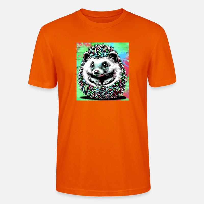 hérisson - T-shirt bio CRAFTER Stanley Stella Unisexe - orange profond