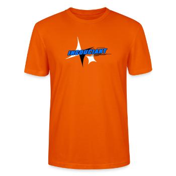 Insouciant Bleu Dynamique - T-shirt bio CRAFTER Stanley Stella Unisexe - orange profond - Devant - Alina (178cm) & Michal (187cm)