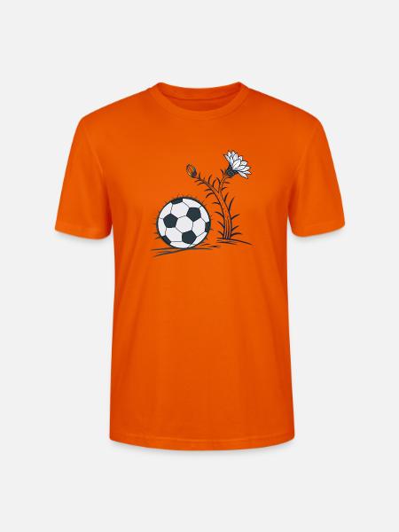 Fußball als Kaktus - Stanley/Stella Unisex Bio-T-Shirt CRAFTER - Tieforange
