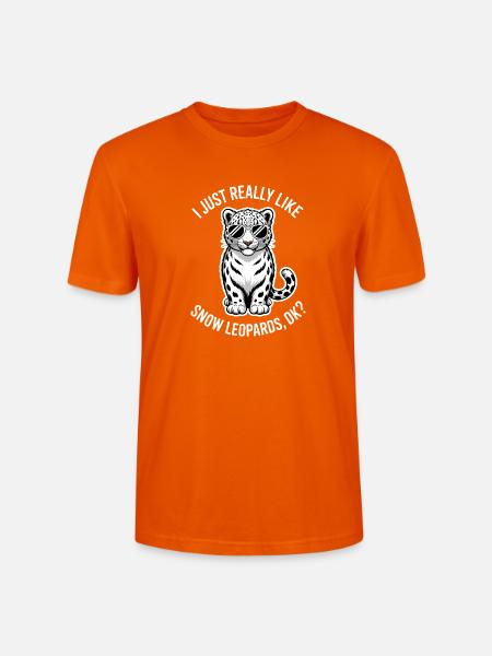 Schneeleopard Sprüche Süßes Schneeleopard Geschenk - Stanley/Stella Unisex Bio-T-Shirt CRAFTER - Tieforange