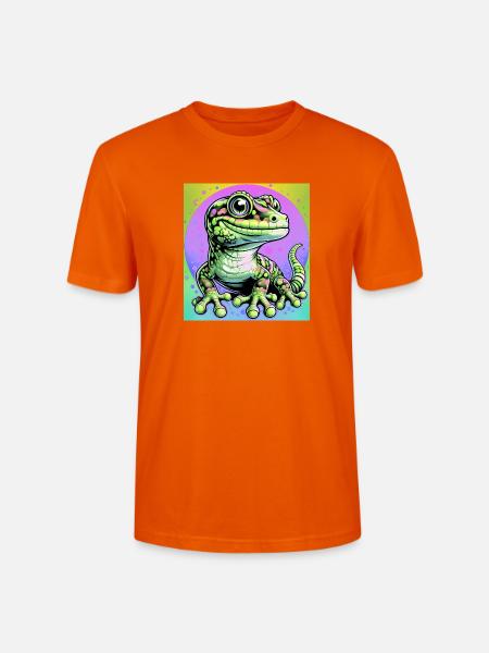 Gecko - Stanley/Stella CRAFTER Unisex Organic T-Shirt - bright orange