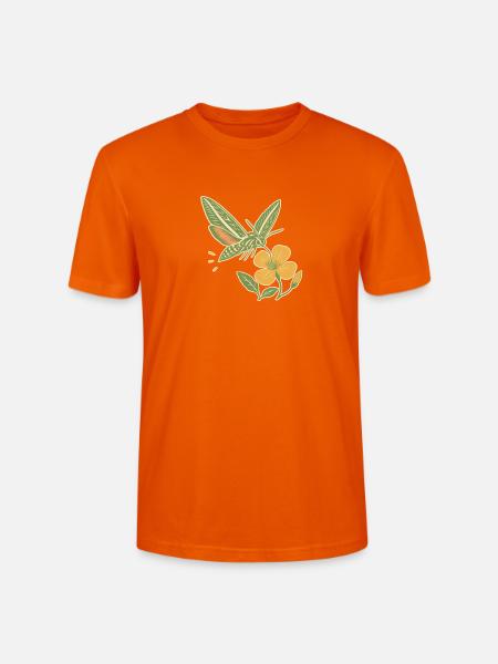 Nachtfalter im Blütengarten - Stanley/Stella Unisex Bio-T-Shirt CRAFTER - Tieforange
