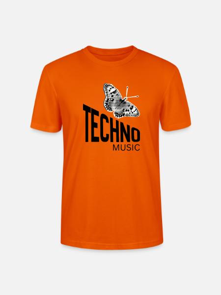 Monochromer Halbton-Schmetterling - Stanley/Stella Unisex Bio-T-Shirt CRAFTER - Tieforange
