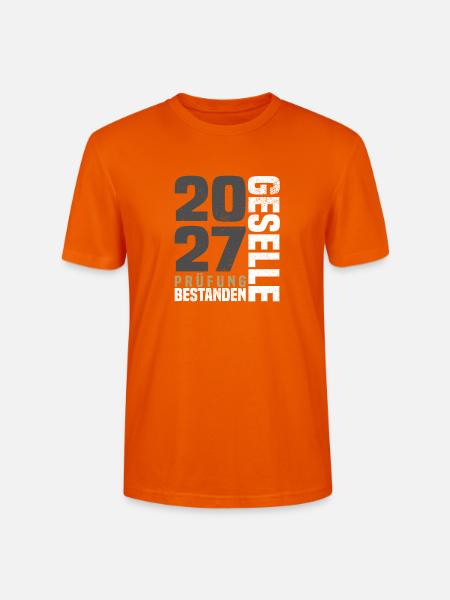Geselle Abschluss 2027 - Stanley/Stella Unisex Bio-T-Shirt CRAFTER - Tieforange