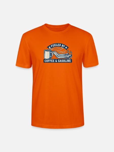 Angetrieben von Kaffee und Benzin - Stanley/Stella Unisex Bio-T-Shirt CRAFTER - Tieforange