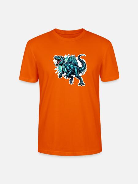 Blauer Spinosaurus - Stanley/Stella Unisex Bio-T-Shirt CRAFTER - Tieforange