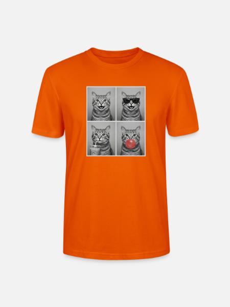 Katzen Graue Tabby Katze - Stanley/Stella Unisex Bio-T-Shirt CRAFTER - Tieforange