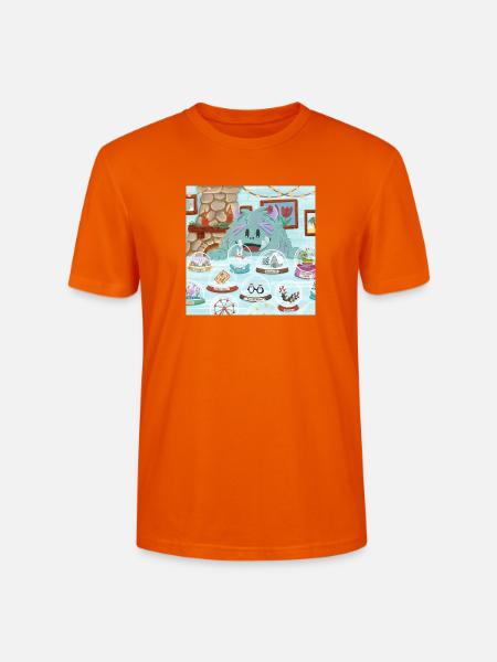 Flauschiges Wintermonster mit Schneekugel-Sammlung - Stanley/Stella Unisex Bio-T-Shirt CRAFTER - Tieforange