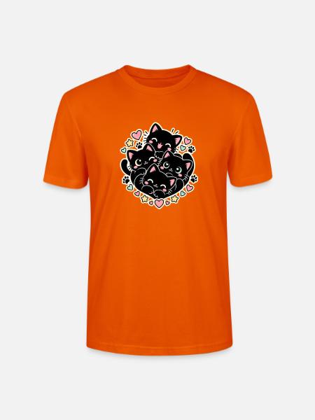 Katze, Süßes Kätzchen, Lustige Katze - Stanley/Stella Unisex Bio-T-Shirt CRAFTER - Tieforange
