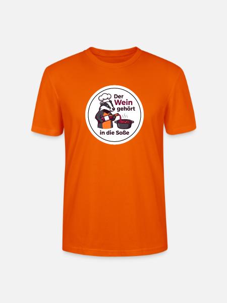 Bester Soßen-Koch Dachs Gourmet T-Shirt - Stanley/Stella Unisex Bio-T-Shirt CRAFTER - Tieforange