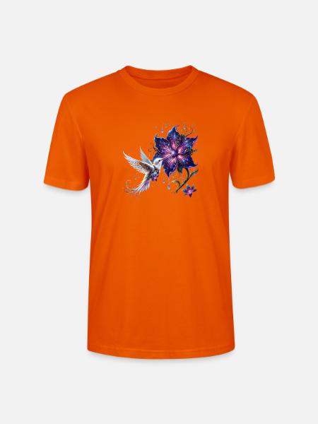 Verzauberter Steampunk-Kolibri - Stanley/Stella Unisex Bio-T-Shirt CRAFTER - Tieforange