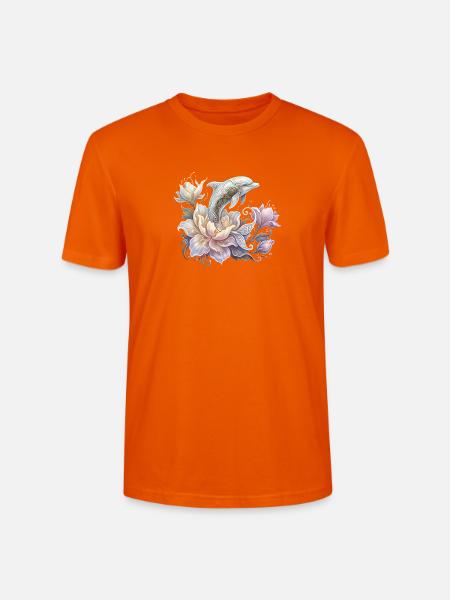 Verzauberter keltischer Delfin. - Stanley/Stella Unisex Bio-T-Shirt CRAFTER - Tieforange