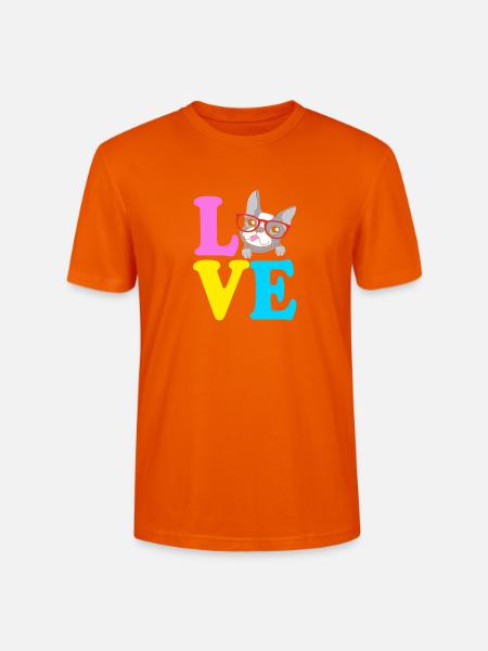 Boston Terrier - Stanley/Stella Unisex Bio-T-Shirt CRAFTER - Tieforange