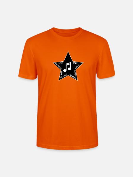 Musikgenres Stern: Acid bis Trance - Stanley/Stella Unisex Bio-T-Shirt CRAFTER - Tieforange