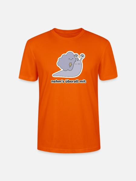 nehm's überall mit – Schnecke Meme - Stanley/Stella Unisex Bio-T-Shirt CRAFTER - Tieforange