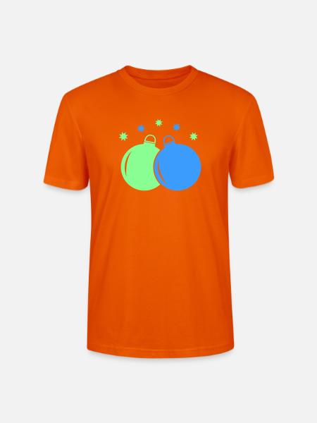 Neon-Weihnachtskugeln Duo - Stanley/Stella Unisex Bio-T-Shirt CRAFTER - Tieforange