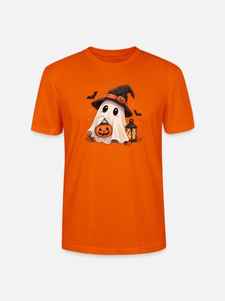 Süßer Geist mit Hexenhut - Stanley/Stella Unisex Bio-T-Shirt CRAFTER - Tieforange