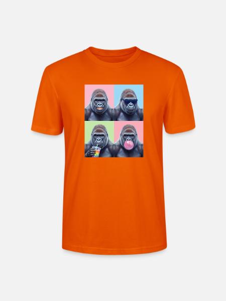 Gorillas Gorilla - Stanley/Stella Unisex Bio-T-Shirt CRAFTER - Tieforange