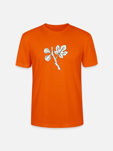 Feigenbaum Feigen Weiß - Stanley/Stella Unisex Bio-T-Shirt CRAFTER - Tieforange