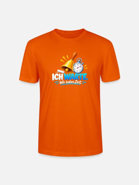 Wartezeit Glockenuhr Design - Stanley/Stella Unisex Bio-T-Shirt CRAFTER - Tieforange