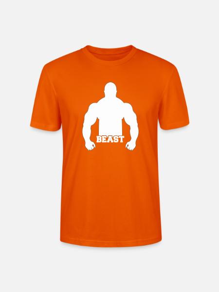 Beast Kraftsilhouette Druck - Stanley/Stella Unisex Bio-T-Shirt CRAFTER - Tieforange