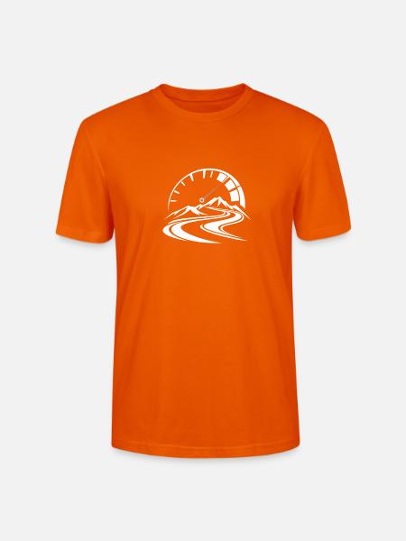 Drehzahlmesser mit Bergstraße - Stanley/Stella Unisex Bio-T-Shirt CRAFTER - Tieforange