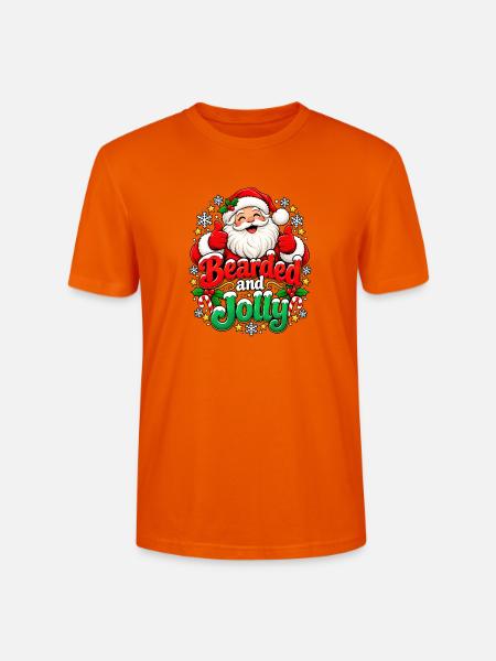 Bartig und Fröhlich: Weihnachtsmann - Stanley/Stella Unisex Bio-T-Shirt CRAFTER - Tieforange