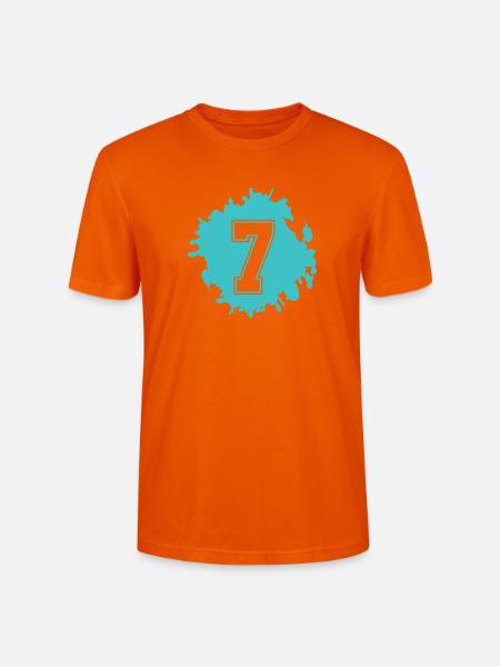 Türkis-Sieben Tinten-Splash - Stanley/Stella Unisex Bio-T-Shirt CRAFTER - Tieforange