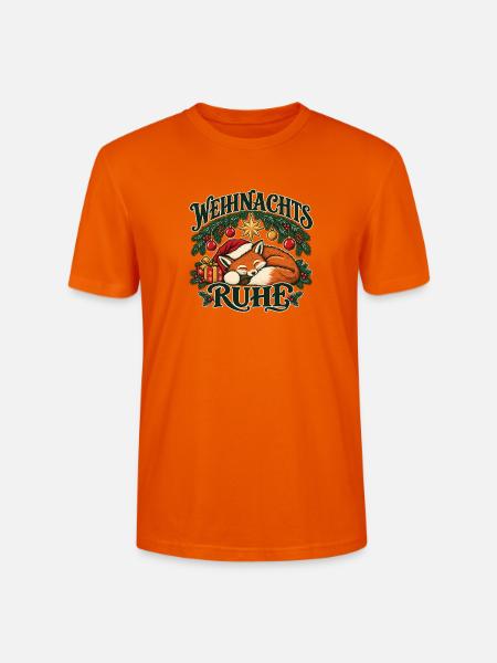 Fuchs im Weihnachtsmodus - Stanley/Stella Unisex Bio-T-Shirt CRAFTER - Tieforange