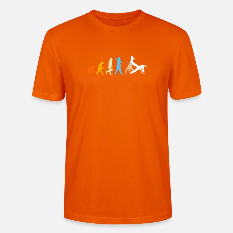 Évolution de la capoeira - T-shirt bio CRAFTER Stanley Stella Unisexe - orange profond