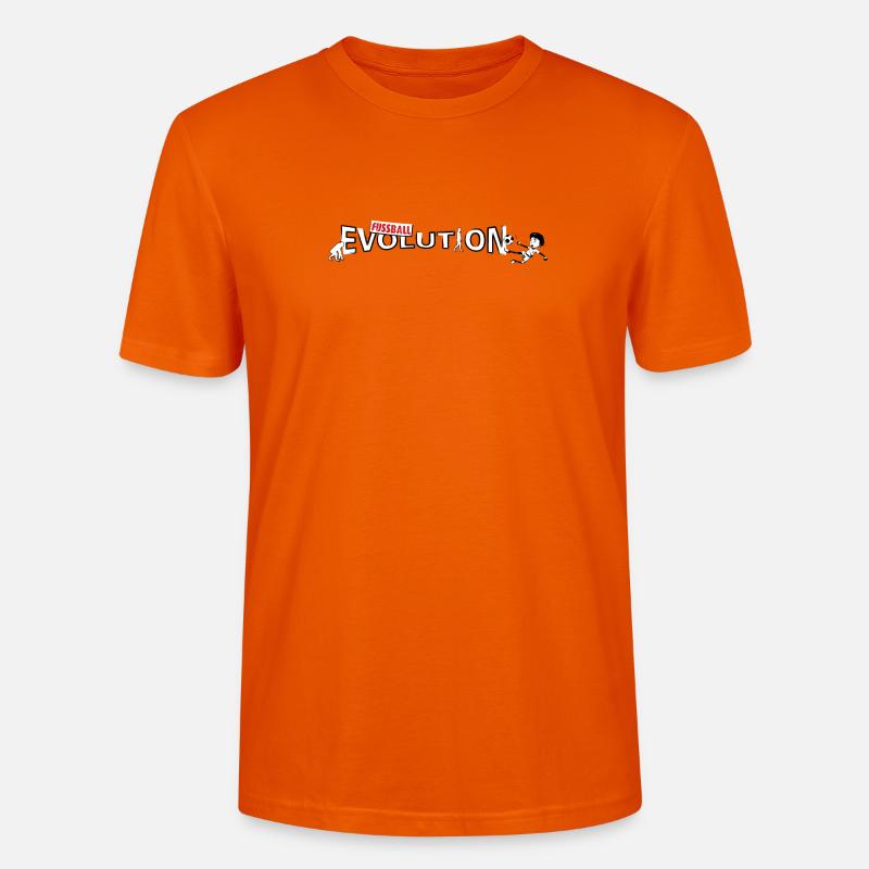 Football Evolution | Evolution Design - Stanley/Stella CRAFTER Unisex Organic T-Shirt - bright orange
