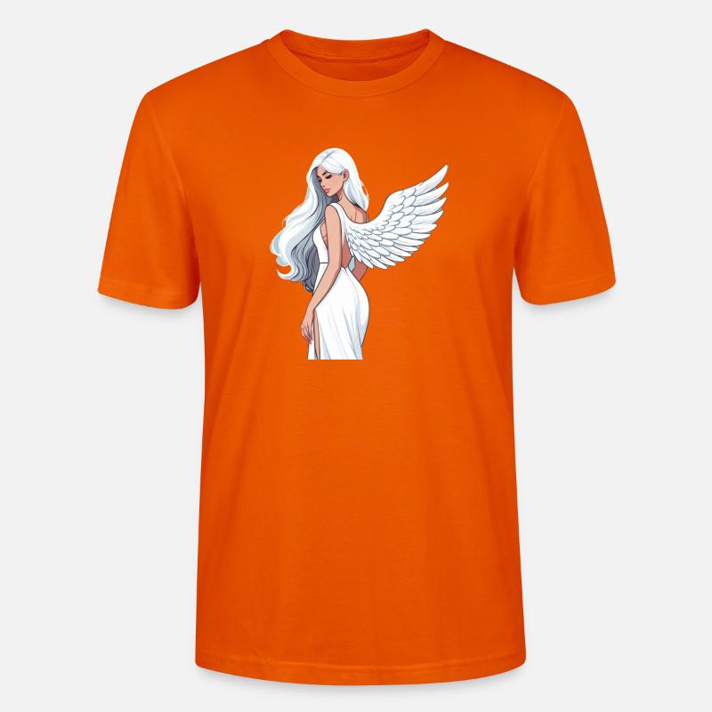 Héroïne Ailée Céleste - T-shirt bio CRAFTER Stanley Stella Unisexe - orange profond