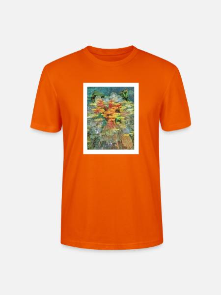 Blütenfluss  - Stanley/Stella Unisex Bio-T-Shirt CRAFTER - Tieforange