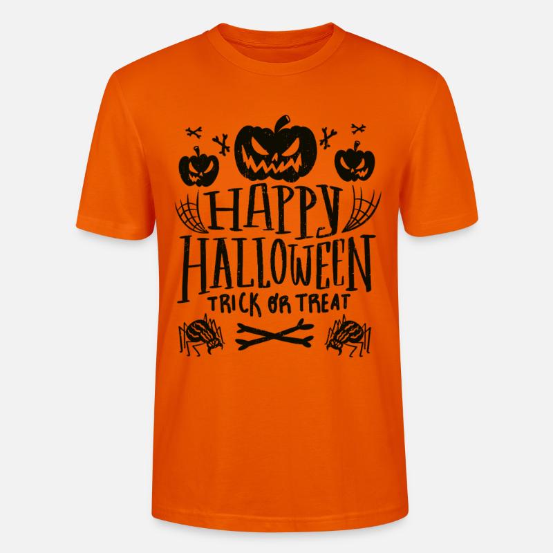Fröhliches Halloween-Süßes oder Saures - Stanley/Stella Unisex Bio-T-Shirt CRAFTER - Tieforange