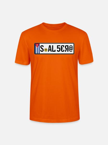 Kuba Kfz-Kennzeichen S-AL 5€Я@ - Stanley/Stella Unisex Bio-T-Shirt CRAFTER - Tieforange