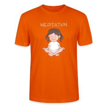 Gelassenheit - Ruhe - Selbstbewußtsein - Stanley/Stella Unisex Bio-T-Shirt CRAFTER - Tieforange - Vorne - Alina (178cm) & Michal (187cm)
